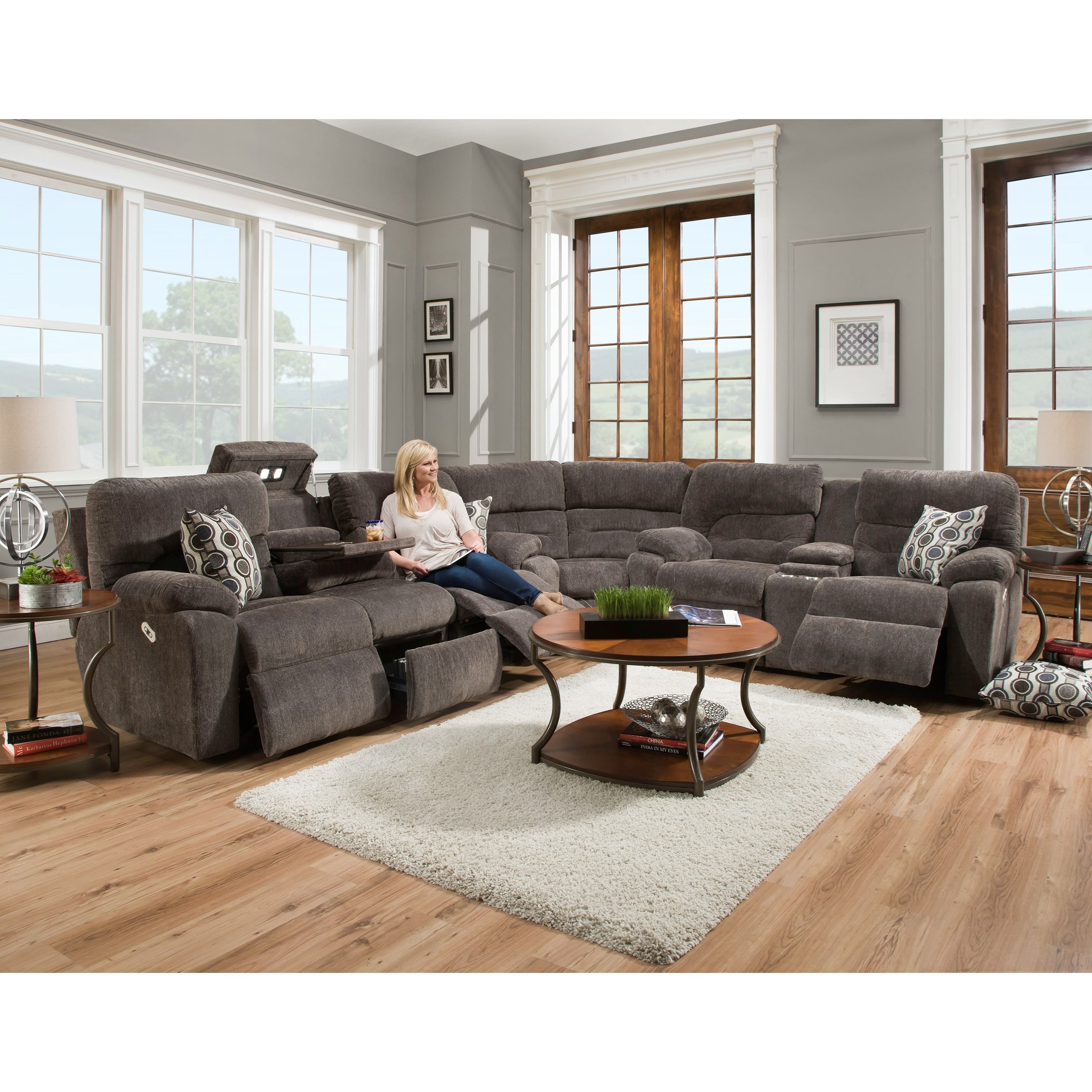 Franklin Tribute 79747 QP 3740 15 POWER HEADREST RECLINING SOFA